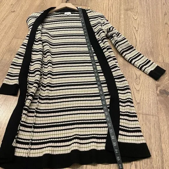 The Odells Felicity Overcoat Striped Duster Cardigan Sweater Size XS - Picture 8 of 9